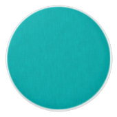 Rustige & eenvoudige visuele turquoise gestructure keramische knop (Voorkant)