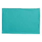 Rustige & eenvoudige visuele turquoise gestructure kussensloop (Achterkant-Links)
