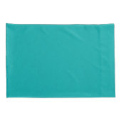 Rustige & eenvoudige visuele turquoise gestructure kussensloop (Achterkant-Rechts)