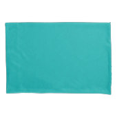 Rustige & eenvoudige visuele turquoise gestructure kussensloop (Voorkant-Links)