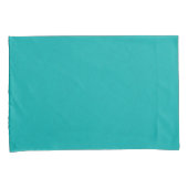 Rustige & eenvoudige visuele turquoise gestructure kussensloop (Voorkant-Rechts)