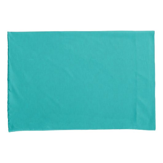 Rustige & eenvoudige visuele turquoise gestructure kussensloop (Voorkant-Rechts)