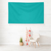 Rustige & eenvoudige visuele turquoise gestructure spandoek (Insitu)