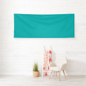 Rustige & eenvoudige visuele turquoise gestructure spandoek (Insitu)