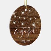 Rustige Eerste Kerstkerst met siercadeau Keramisch Ornament (Rechts)