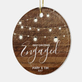 Rustige Eerste Kerstkerst met siercadeau Keramisch Ornament (Links)