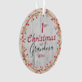 Rustige Eerste Kerstmis als Grootma One-foto Ornament (voorkant)