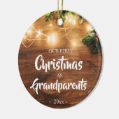 Rustige Eerste Kerstmis als grootouders Keramisch Ornament (Links)