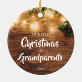 Rustige Eerste Kerstmis als grootouders Keramisch Ornament (Achterkant)