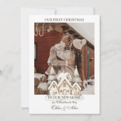 Rustige Eerste Kerstmis Nieuwe Thuis Collage Feestdagenkaart (Voorkant)