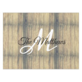 Rustige eik Creëer Uw eigen monogram Familienaam Tafelkleed (Voorkant (Horizontaal))