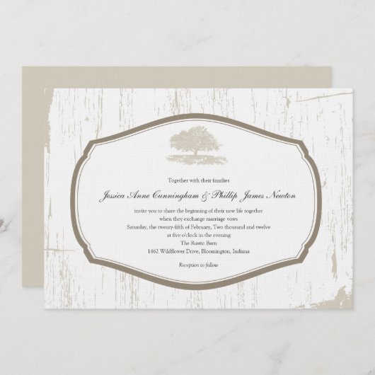 Rustige eikenbomen kaart (Voorkant / Achterkant)