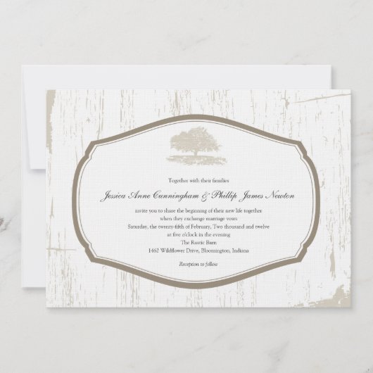 Rustige eikenbomen kaart (Voorkant)