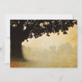 Rustige  eikenboom Mason Jar Lights Wedding Kaart (Achterkant)