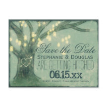 Rustige eikenboom Mason Jars Save the Date Briefka
