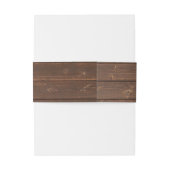 Rustige eikenhout uitnodigingen wikkel (Achterkant Voorbeeld)