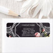 rustige elegant botanisch karton floraal etiket (Insitu)