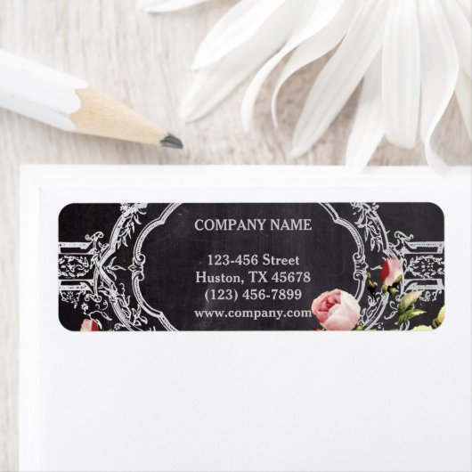 rustige elegant botanisch karton floraal etiket (Insitu)