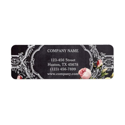 rustige elegant botanisch karton floraal etiket (Voorkant)