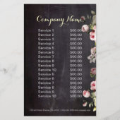 rustige elegant  botanisch karton floraal flyer (Achterkant)