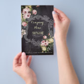 rustige elegant  botanisch karton floraal flyer (Hand)