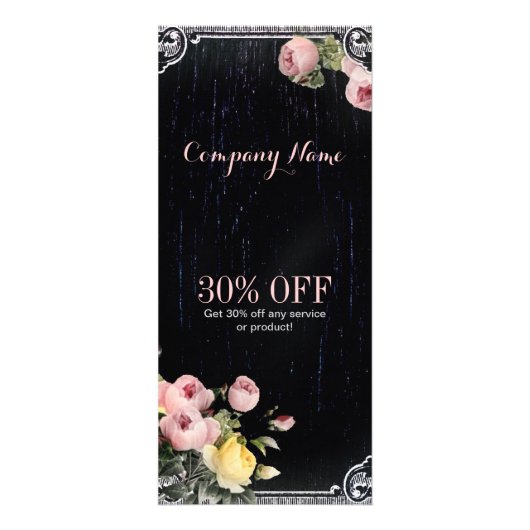 rustige elegant  botanisch karton floraal reclamekaart (Voorkant)