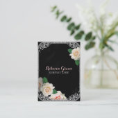 rustige elegant  botanisch karton floraal visitekaartje (Staand voorkant)