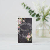 rustige elegant  botanisch karton floraal visitekaartje (Staand voorkant)