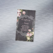 rustige elegant  botanisch karton floraal visitekaartje magneet (Voorbeeld)