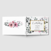 Rustige elegant botanische waterverf floral Weddin Gastenboek (Volledig)