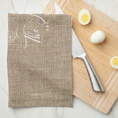 Rustige elegant gepersonaliseerde familienaam theedoek (Quarter Fold)