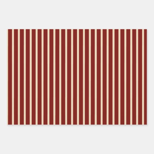 Rustige Elegant Red Roses Polka Dots Stripes Solid Inpakpapier Vel (Voorkant 3)