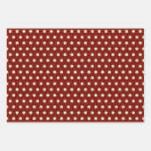 Rustige Elegant Red Roses Polka Dots Stripes Solid Inpakpapier Vel (Voorkant 2)