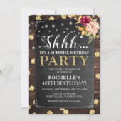 Rustige  Elegant Surprise Birthday Party Kaart (Voorkant)