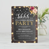 Rustige  Elegant Surprise Birthday Party Kaart (Staand voorkant)