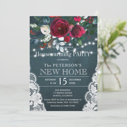 Rustige elegant winterfeest kaart (Staand voorkant)