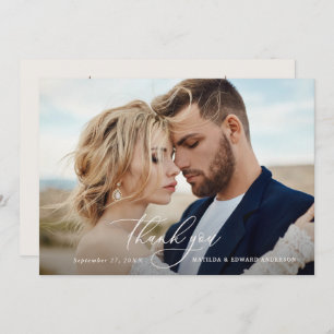 Rustige elegante bruiloft bedankt voor je botanisc