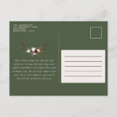 Rustige elegante bruiloft bedankt voor je botanisc uitnodiging briefkaart (Achterkant)