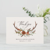 Rustige elegante bruiloft bedankt voor je inzet (Staand voorkant)