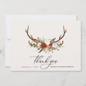 Rustige elegante bruiloft bedankt voor je inzet (Voorkant)