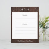 Rustige, elegante bruine schuur, receptkaart (Staand voorkant)