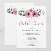 Rustige elegante waterverf bloemen Vrijgezellenfee Kaart (Voorkant / Achterkant)