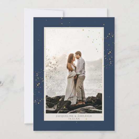 Rustige elegante Waterverf drijft marineroze in Kaart (Achterkant)