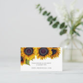 Rustige elegante website voor de bruiloft van zonn visitekaartje (Staand voorkant)