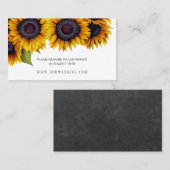 Rustige elegante website voor de bruiloft van zonn visitekaartje (Voorkant / Achterkant)