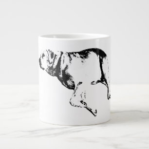 Rustige elegantie in monochroom grote koffiekop