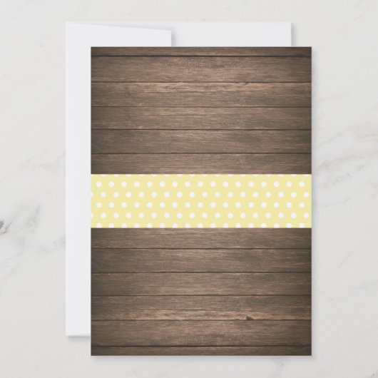 Rustige Elephant Baby shower Invitation Yellow Kaart (Achterkant)