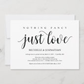 Rustige Elopement Reception Kaart (Voorkant)