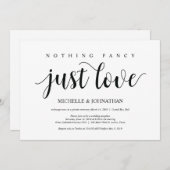 Rustige Elopement Reception Kaart (Voorkant / Achterkant)