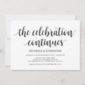 Rustige Elopement Reception Kaart (Voorkant)